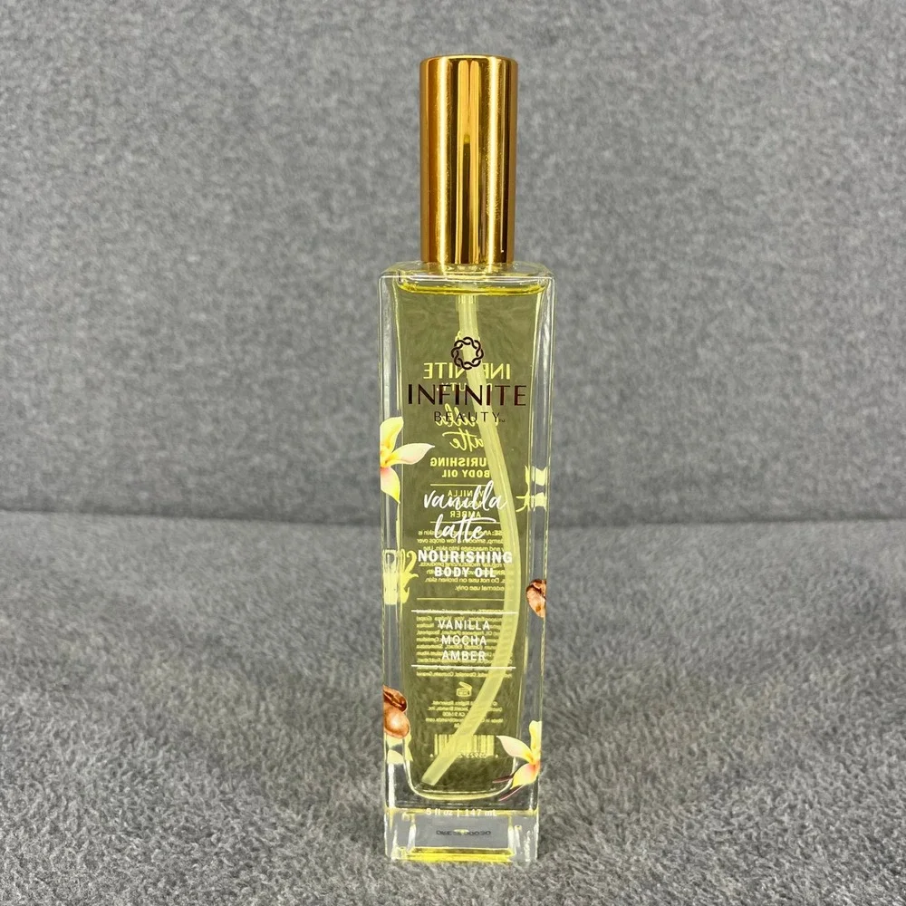 Infinite Beauty Body Oil Vanilla Latte Mocha Amber Nourishing Spray 5 oz